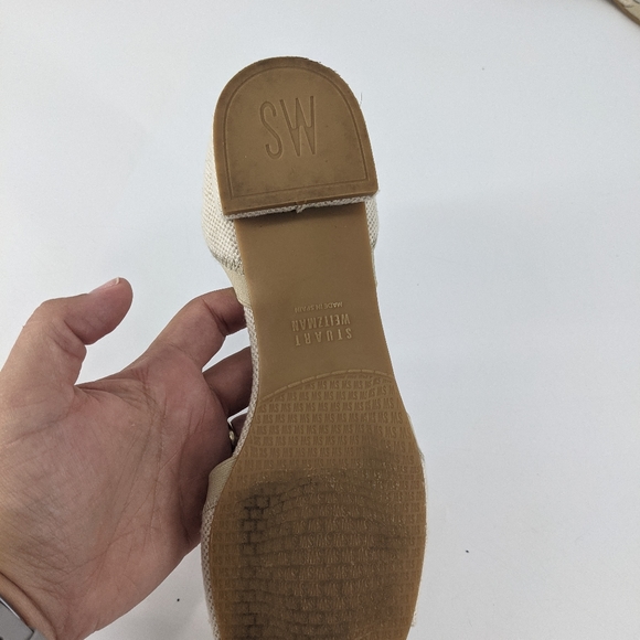 STUART WEITZMAN Canvas Flat Sandals - Picture 6 of 8